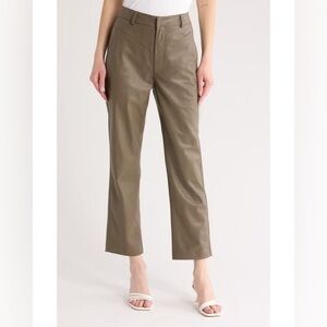 AG Adriano Goldschmidt Cleo High Waist Kick Flare Faux Leather Pants NWOT 23